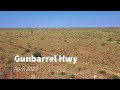 Maree having a crack at the Gunbarrel Hwy, Western Australia