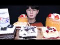 여러가지 투썸 케이크 디저트 먹방ASMR MUKBANG OREO & STRAWBERRY & CAKE & DESSERT オレオ イチゴ ケーキ デザート eating sounds