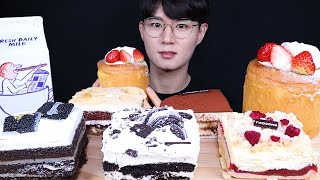 ENG SUB) ASMR OREO & STRAWBERRY & CAKE & DESSERT EATING SOUNDS MUKBANG 케이크 디저트 먹방ASMR MUKBANG