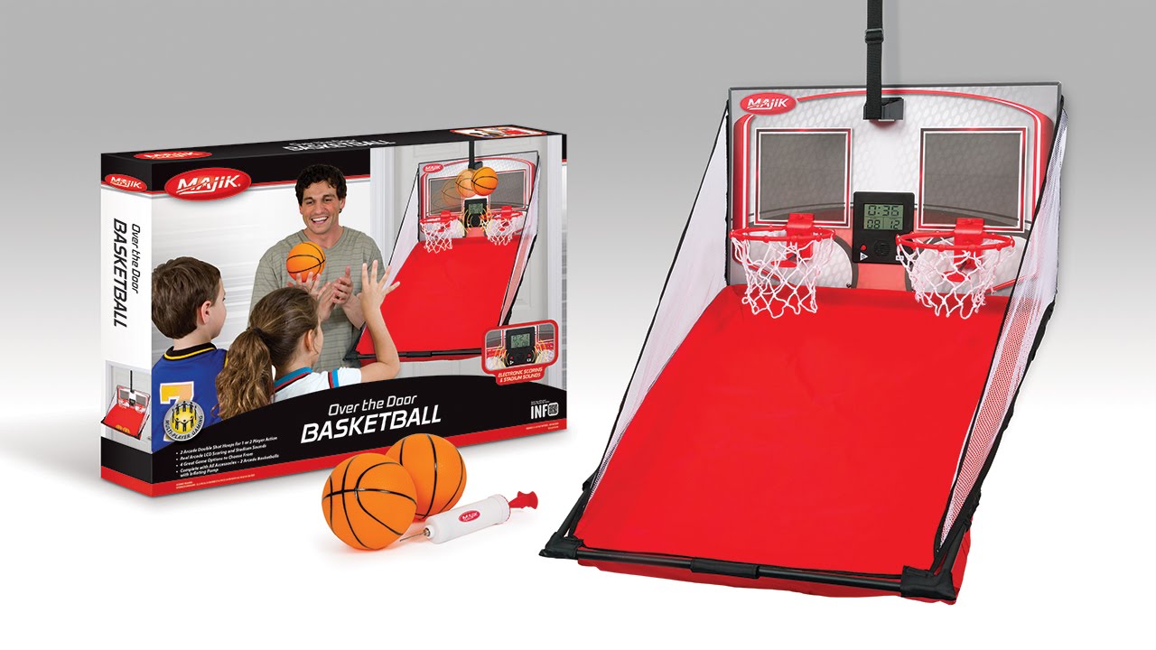 black series electronic over the door basketball hoops game