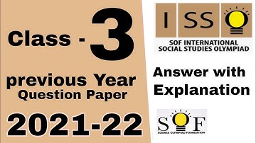 Class 3 ISSO Previous Year Question 2021-22 / ISSO Class 3 International Social Studies Olympiad