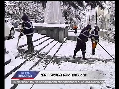 საქართველოში უამინდობით გამოწვეულ პრობლემებს ებრძვიან