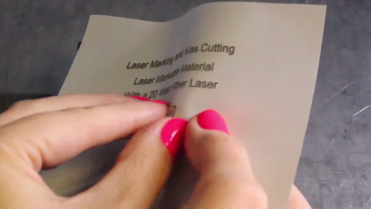 Kiss Cutting Laser Marking Adhesive Paper by SCHMIDT YouTube