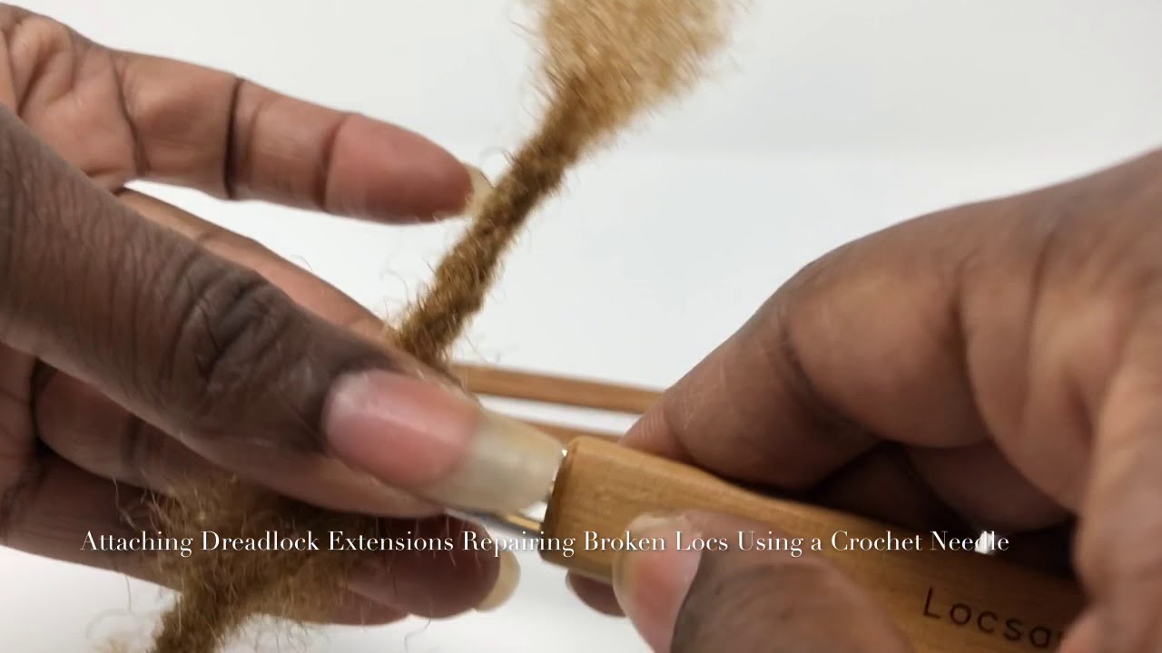 Attaching Dreadlock Extensions and Reattaching Locs Using a Crochet Needle  