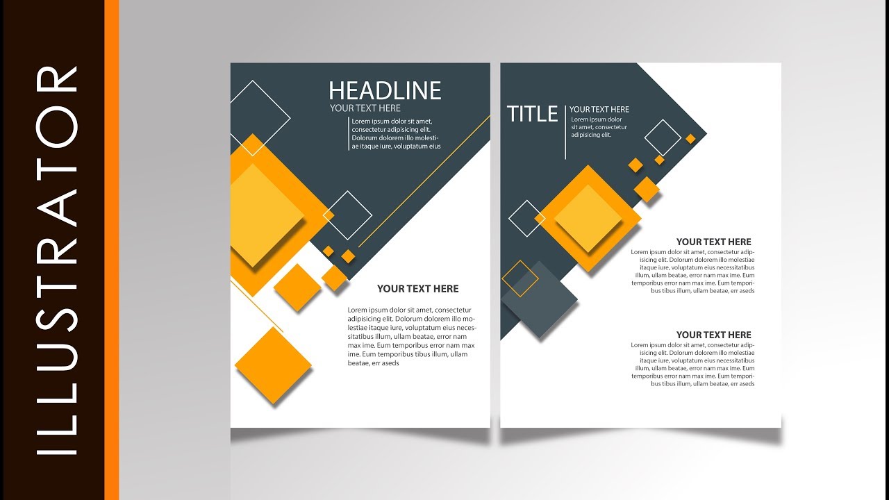 Tutorial Easy Brochure Design Tutorial Simple Yellow Using Adobe Illustrator Youtube