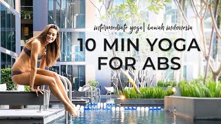 10 Minute Yoga for Abs Core Workout | BAWAH Private Island, Indonesia