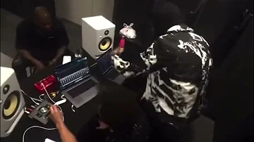 Kanye & Playboi Carti vibing on "Junya" during the making of Donda (2021)