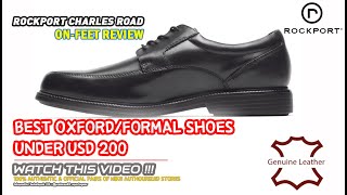 on feet review ROCKPORT CHARLES ROAD APRON TOE OXFORD LEATHER FORMAL SHOES (100% AUTHENTIC)