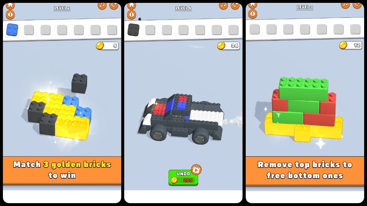 Tap Triple Brick Game Android Gameplay