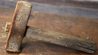 Restoration of an old rusty hammer