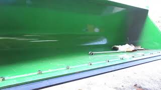 John Deere bucket cutting edge installed