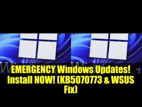 EMERGENCY Windows Updates! Install NOW! (KB5070773 & WSUS Fix)