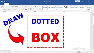 How to Make Dotted Box in Word - [ Dotted Text Box ]