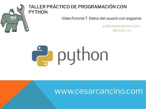 Videotutorial 7 Taller Práctico Programación con Python. Datos del usuario con argparse