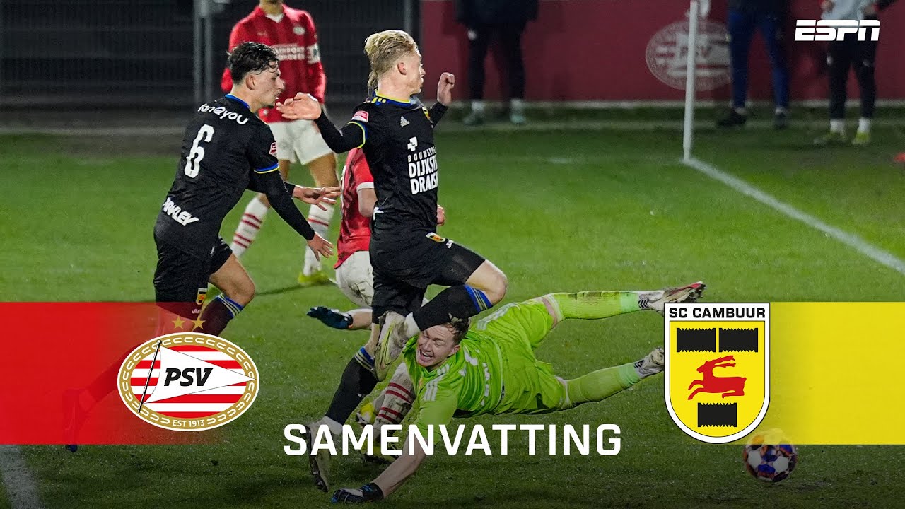 Ongelukkige EIGEN GOAL van Thomas POLL ⚽❌ | Samenvatting Jong PSV - SC Cambuur