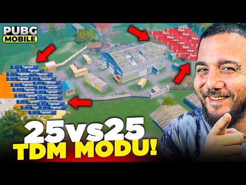 YENİ 25vs25 TDM HARİTASI !? İNANILMAZ EĞLENCELİ 😂 PUBG Mobile 25vs25 Ordu Savaşları