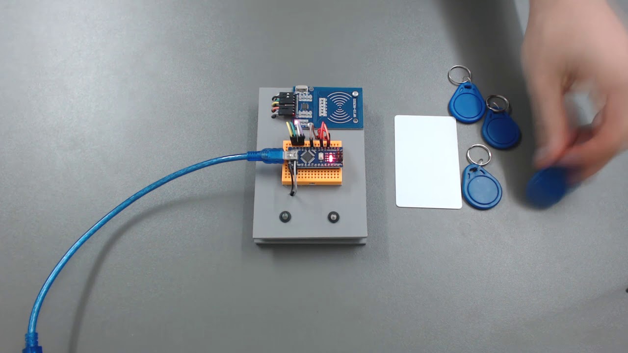 RFID rc522 + arduino nano (tag et carte) | fonctionnement solo - YouTube