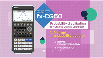 CASIO Graphic Display Calculator  －Probability distribution　1.Normal probability density