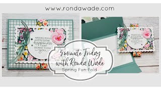 5 Minute Friday Pansy Patch Spring card with Ronda Wade