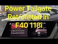 Power Tailgate Retrofitted In F40 118i