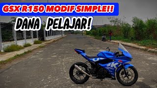 🔴REVIEW MODIFIKASI TIPIS SUZUKI GSX R150 BIRU, SIMPLE & ENAK DIPANDANG || Racing look