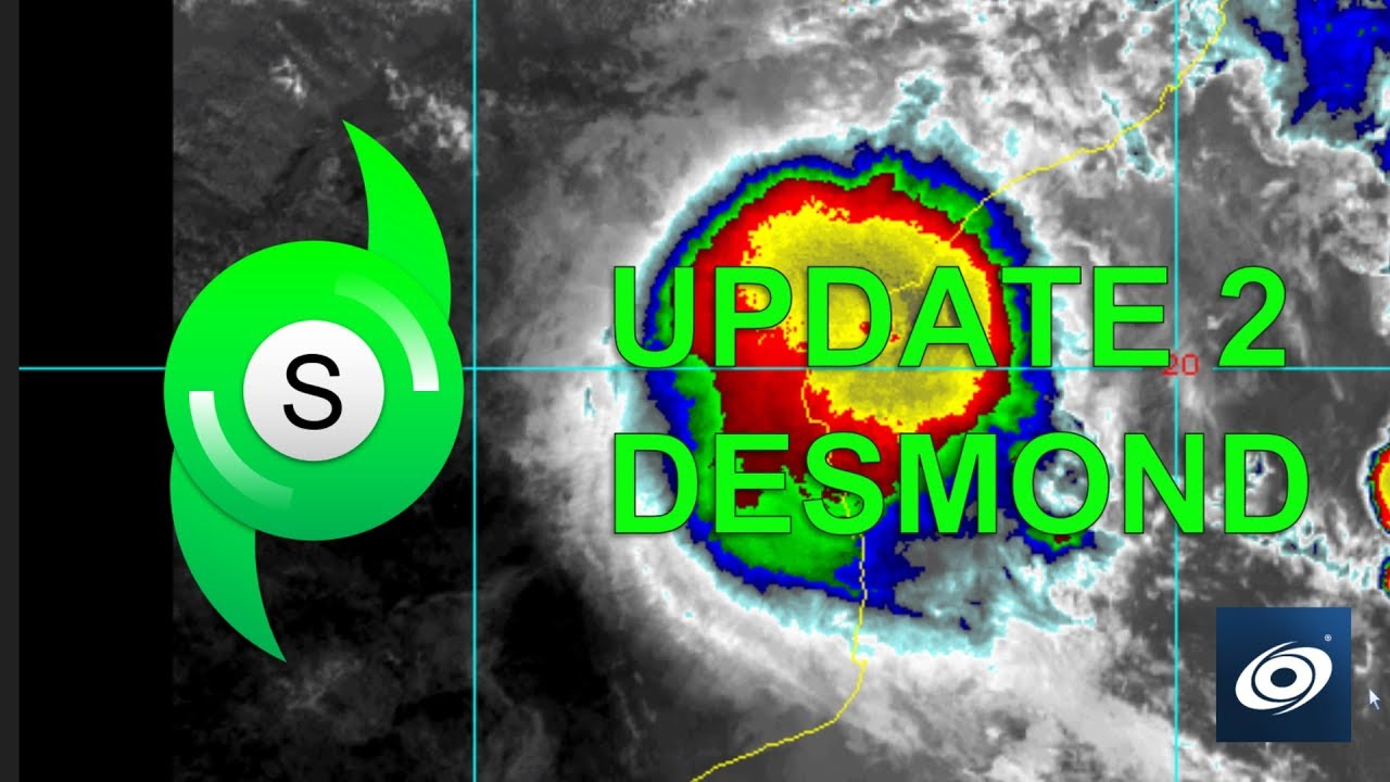 Cyclone Desmond making landfall in Mozambique - 6:30pm CAT Jan 21, 2019