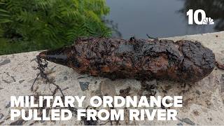 Magnet fisherman pulls apparent mortar shell from Pawtuxet River in West Warwick