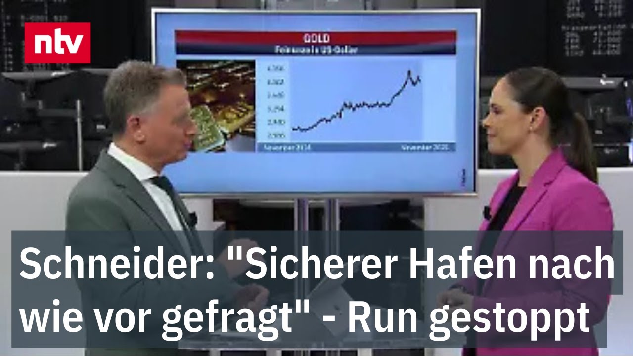 Schneider: "Sicherer Hafen nach wie vor gefragt" - Run gestoppt - Gold glänzt dennoch weiter | ntv