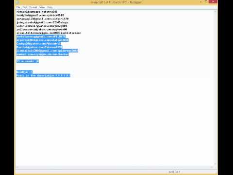 Minecraft Premium Account List 11# 2015 Mar 19th! @MrHackyWapGODMCHD
