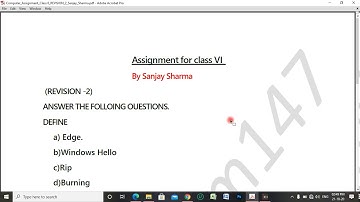 COMPUTER - CLASS VI (BY SANJAY SHARMA)REVISION_2