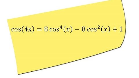 Express cos 4x in terms of cos x