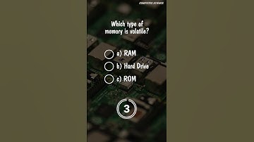 RAM, Hard Drive or ROM? 💻 | MCQ 03 | Computer Science W1