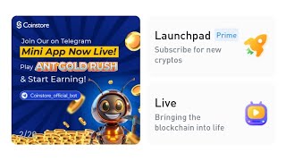 COINSTORE OFFICIAL MINI GAME APP ( ANT GOLD RUSH ) ON TELEGRAM screenshot 2