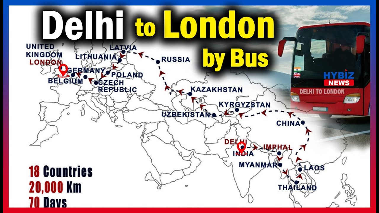 road trip from india to london map