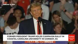 Heckler Interrupts Trump's Speech At South Carolina Rally—Then He Responds