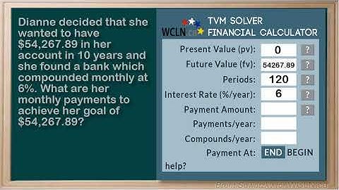 WCLN - Math - TVM Solver - 1.6P1E1
