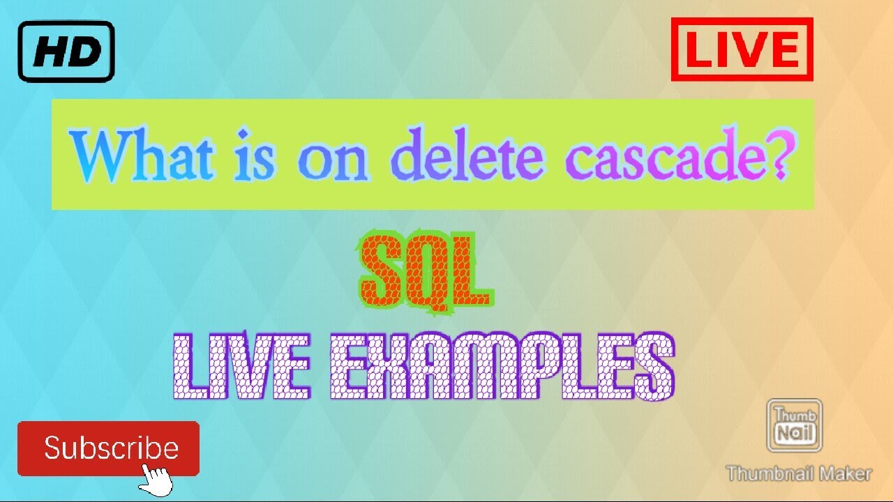 on delete cascade clause in SQL👆//how to use this clause in sql? - YouTube