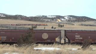 BNSF/Montana Rail Link grain train tackles Mullan Pass