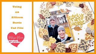 Fall Scrapbook Layout | Allison Davis Cut File