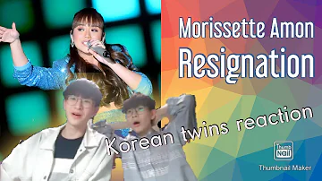 Korean twins react to 'Morissette Amon - Resignation' (2018 Asian Music Festival)
