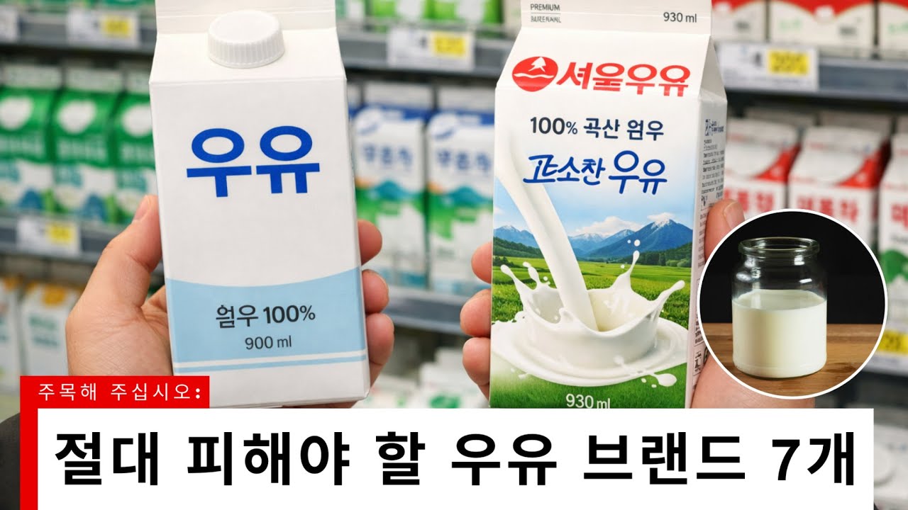 절대 피해야 할 우유 브랜드 7개 (근데 2개는 진짜 좋음)