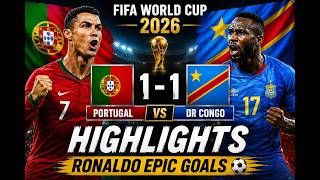 🇵🇹 Portugal  DR Congo 1 1 | Cristiano Ronaldo Epic Goal | FIFA World Cup 2026 Extended Highlight