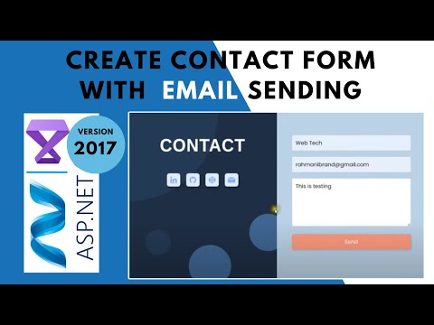 How to create a Email Sending Contact Form Using Asp .Net Web Form Application | Hindi | 100% Work