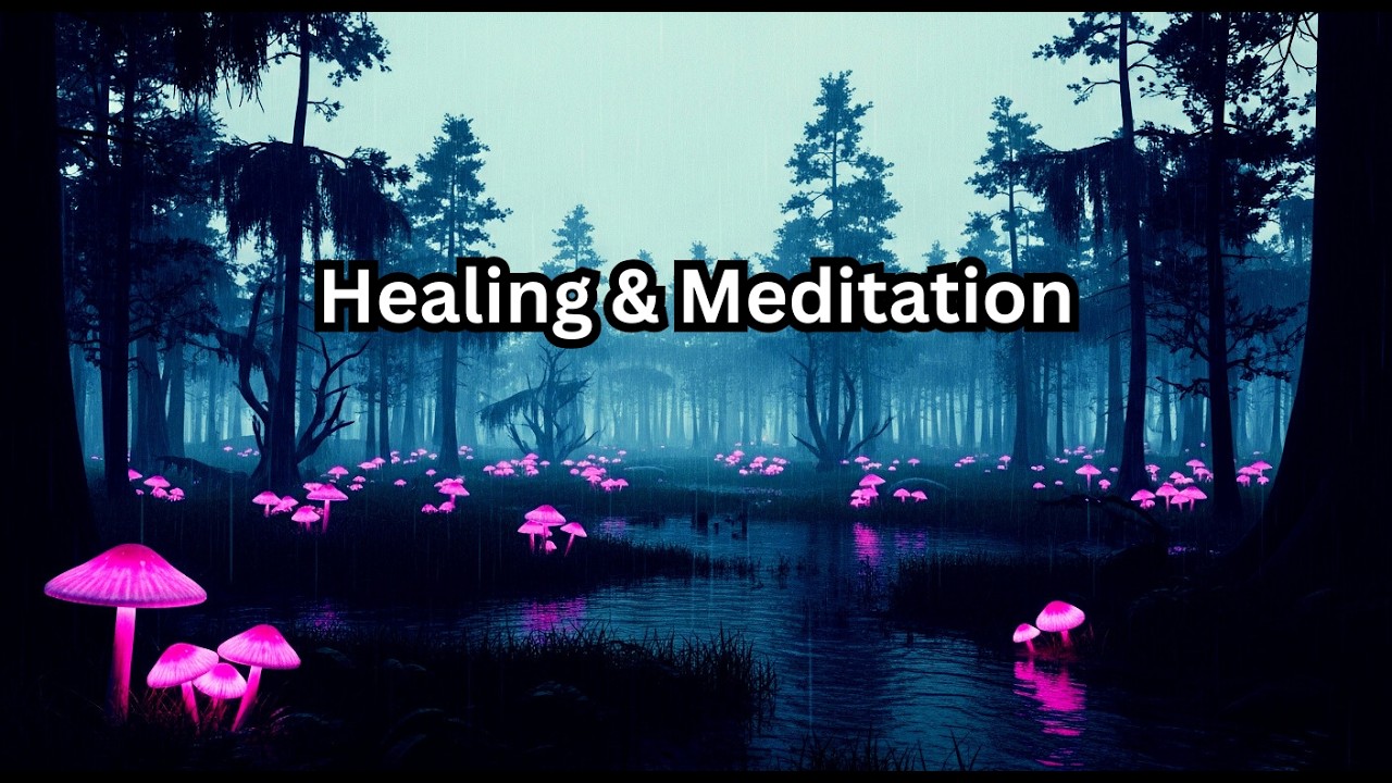 Swamp Rain Sounds 🌧 Glowing Mushrooms Ambience for Deep Relaxation