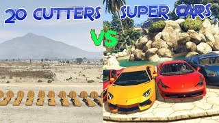 20 CUTTERS VS SUPER CARS || GTA V || SHRISHANT GAMER