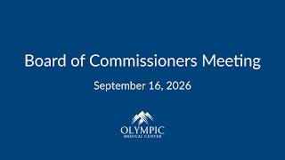 September 16, 2026 Board of Commissioners Meeting