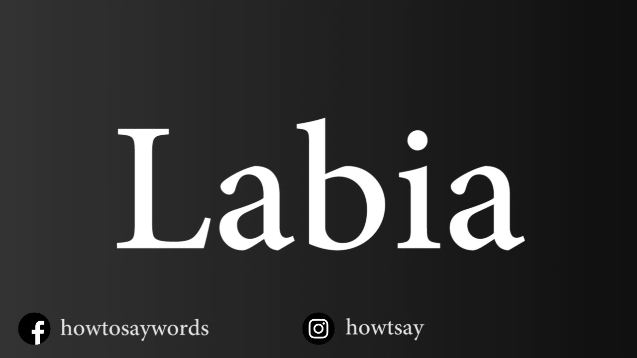 How To Pronounce Labia YouTube