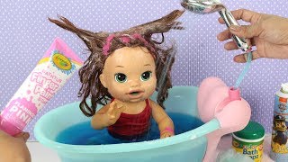 O PRIMEIRO BANHO DA BABY ALIVE BONECA SARA screenshot 5