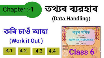 Class 6 maths Assam/Data handling class 6 maths Assam/তথ্যৰ ব্যৱহাৰ class 6 maths Assam solution