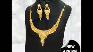 Sana Jewelry 22k Gold Plated Ladies Necklace Set SJN253